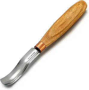 BeaverCraft, Wood Carving Bent Gouge K8a/14 0.55" - Spoon Carving Tools - Woodworking Hand Chisel Compact Wood Carving Knife for Beginners and Profi - Hobbies for Adults and Kids - Carbon Steel Blade