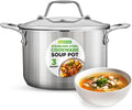 NutriChef 3-Quart Stainless Steel Soup Pot - 18/8 Food Grade Heavy Duty Cookware, Stock Pot, Stew Pot, Simmering Pot Kitchenware w/See Through Lid, Dishwasher Safe, For Induction Gas Ceramic Cooktops