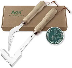 AON 2-Pack Crack Weeder & Root Remover Tool Set for Patios and Gardens