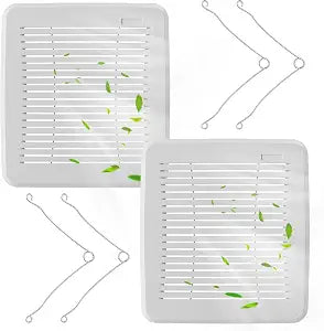FGR101S/FGR101 Bathroom Ventilation Exhaust Fan Grille Cover,Compatible with Broan-NuTone 670, 671, 688, 689, 695, 696N, 771, E050, E070, Fits 7-1/2" x 7-1/4" housings (2 Pack)