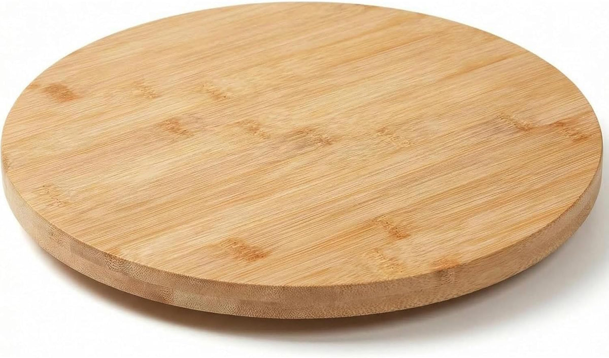 Lazy Susan Organizer, 11.8" Bamboo, 360 Turntable