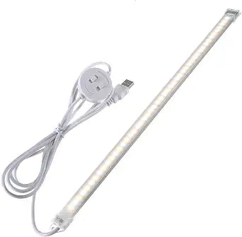 Dimmable Under Cabinet Lighting, 3 Color Temperature Portable USB Reading Strips Craft Light Eye-Care LED Desk Reading Lamp Light Great for Craft Table, Pianos, Music Stands, Kitchen, Shelf
