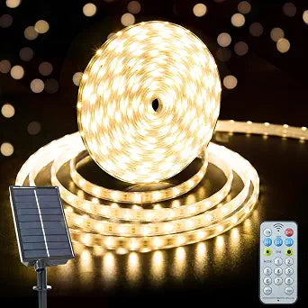 CCILAND 33Ft Solar Strip Lights Outdoor with Remote Timer