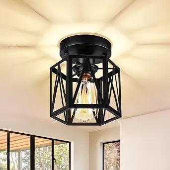 Farmhouse Semi Flush Mount Ceiling Light Fixture