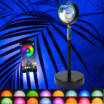 Sunset Lamp with Phone APP Remote-16 Colors LED Projection Light-Ambient Lighting Mood Setting-Golden Hour Light Photography Tiktok-USB Night Lights-Cool Room Decor for Bedroom Game Room-Kids Adults
