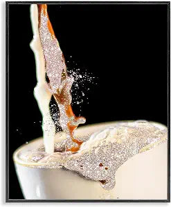 Glam Coffee Pour Beverage, 11 x 14 Inch Framed Gicle Print