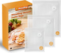 60 Pack Reusable Vacuum Zipper Bags for Food, 3 Sizes with Air Valve, Compatible with Handheld Vacuum Pumps, BPA-Free Sous Vide Bags for Freezer, Microwave & Meal Prep (Pump Not Included)
