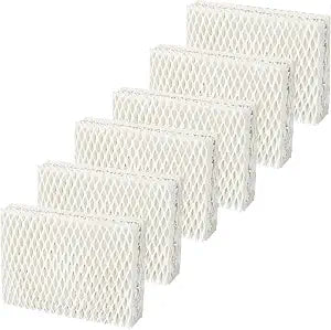 WF813 Humidifier Filter Replacement, High-Density Wick Filters Compatible with Equate EQWF813, Relion RCM832/RCM-832N, ProCare PCWF813, EQ-2119-UL, PCCM-832N Cool Mist Humidifiers (6-Pack)