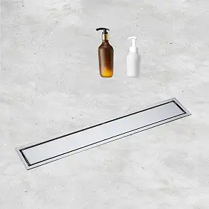 NeilBee 28 Inch Linear Shower Drain 304 Stainless Steel Long Linear Drain with Tile Insert Grate, Rectangle Shower Floor Drain with Leveling Feet, Hair Strainer, Fits Bathroom