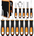 Pumpkin Carving Kit for Halloween - 13Pcs Professional Pumpkin Carving Tools with Heavy Duty Stainless Steel Knife Set with Carrying Case for Halloween Decor, Jack-O-Lanterns for Kids, Adults, Family