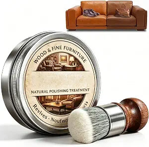 Furniture Balm, Natural Wood & Leather Conditioner, Wood Scratch Repair & Leather Recoloring Treatment, Anti-Cracking Wood Polish To Enhance Furniture Shine & Texture