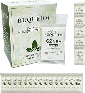 62% Size 4g, 20 Pack Two-Way Humidity Control Packs  Hydration Packets & Moisture Absorbers for Storage Boxes, Camera Equipment & Food Containers