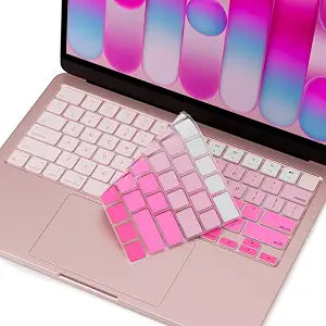 ProElife Keyboard Cover Skin for 2026 New MacBook Neo 13 inch with Apple A18Pro Chip/A3404, Premium Ultra Thin Keyboard Protector for MacBook Neo 13'' A18 Pro Accessory, US ANSI Layout (Ombre Pink)