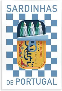 Portuguese Sardines Can, 10 x 15 Inch Mounted Print on Wall Plaque