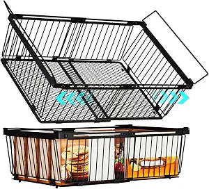 Large Freezer Organizer Bins for 10 to 20 Cu.Ft,Leak-Proof Bottom,2 Pack