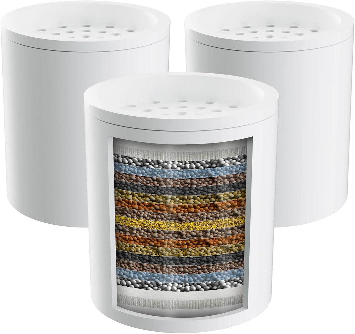 Hibbent 3 Pack 20 Stage Shower Filter Replacement Cartridge for Hard Water