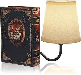 Rechargeable Bookshelf Lamp Vintage Book Touch Control Dimmable