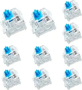 BlingKingdom 10 PCS Mechanical Keyboard Switches, MX Clicky Blue for Gaming