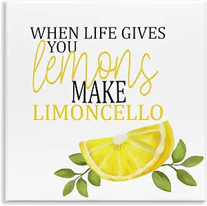 Funny Lemons to Limoncello, 12 x 12 Inch Mounted Print on Wall Plaque
