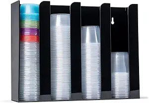 Inevibe Portion Cup and Lid Holder for Condiment & Sauce Cups 4 Compartment