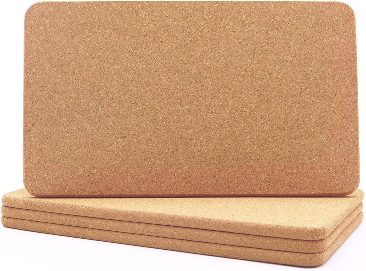 Cork Trivets for Hot Dishes, Hot Pots and Pans, 12 x 7 Inch 4 Pcs