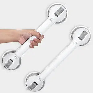 Shower Grab Bars for Elderly, Suction Shower Handles for Bathroom Safety, Non-Slip Shower Safety Bars for Seniors, Removable Grab Bars for Shower Walls, Bathtub Support 16 Inch (2 Pack)