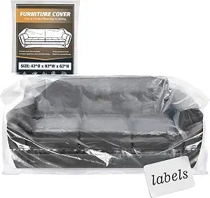 Clear Plastic Moving Sofa Couch Furniture Storage Covers