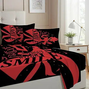 Allenjoy Twin Size Redemption Inn Fitted Sheet Hell's B&B Bed Flat Sheets Bedding Set Deep Pockets Up to 16" Bedroom Decor with 1 Pillowcase SC00108-009