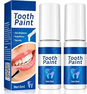 2 Pack Temporary Cosmetic Tooth Surface Coverï¿½ï¿½ï¿½Up Paint, Mint Flavor Smile Makeï¿½ï¿½ï¿½Over Coating, Portable Surface Stain Concealer for Coffee Te
