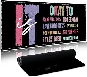 Inspirational Quote Large Mouse Pad for Women,31.5"11.8" Desk Pad Mat