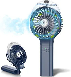 MORECORE Portable Misting Fan, 180 Foldable Handheld Personal Fan