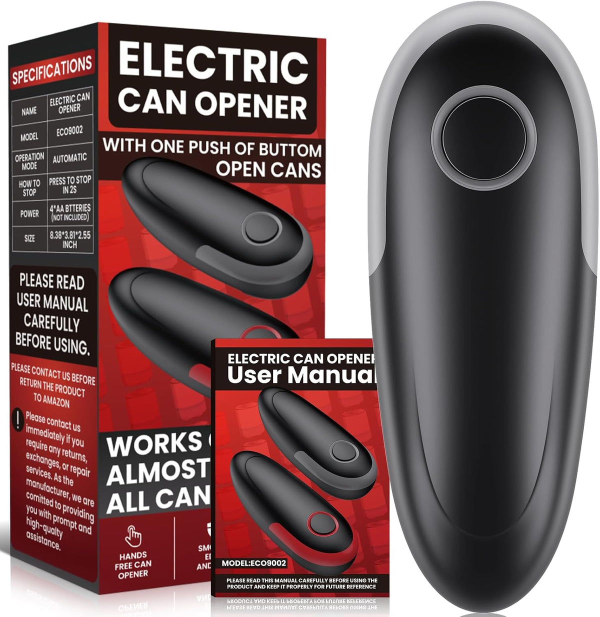 Hands Free Battery Operated Can Openers for Seniors with Smooth Edge