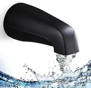 Slip Fit Tub Spout Without Diverter for 1/2" Copper Tube Replacement Tub Spout Universal Bathroom Tub Spouts Without Diverter, Matte Black