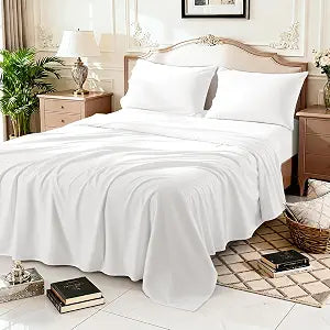 100% Egyptian Cotton Sheet Set 4Pcs, 16��� Deep Pocket, 1000 TC Queen Size