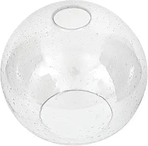 Clear Seeded Bubble Glass Lamp Shade Replacement, 1-5/8" Fitter