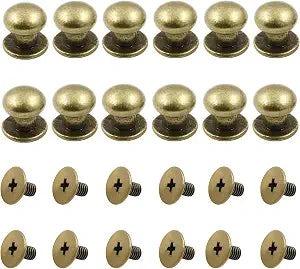 Biaungdo 12pcs Mini Drawer Pulls, Antique Bronze, 0.31" x 0.39"