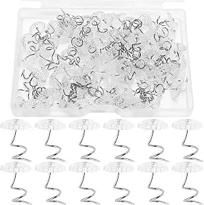 100 Pcs Bed Skirt Pins,Clear Heads Twist Pins for Sofa Covers,Bedskirts