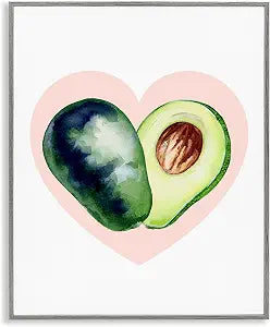 Heart Shaped Avocado Kitchen, 11 x 14 Inch Framed Gicle Print