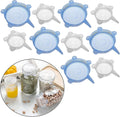 Silicone Stretch Lids Pet Food Can Covers (10-Pack, 2.6in+3.74in), Reusable BPA-free Storage Covers for Soda/Beer Cans, Regular and Wide Mouth Mason Jars, Perfect fit for 2.4 to 4.3 Inches