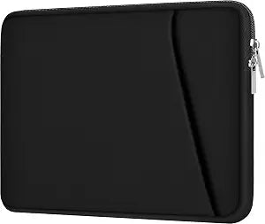 Laptop Sleeve, Durable Briefcase Shockproof Protective Case, Handbags Portable Laptop Bag for 15.6 inch HP Dell Asus Lenovo Notebook Computer with Front Pocket, Black