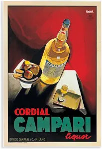 Vintage Liquor Still Life Print, 10 x 15 Inch Mounted Print on Wall Plaque