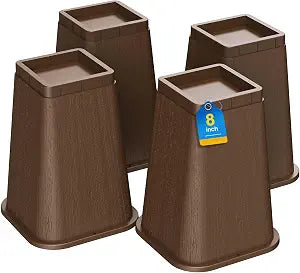 MYMULIKE Bed Risers 8 Inch Heavy Duty, Furniture Risers Lifts Supports Up to 6,000 Lbs for Table, Desk Leg, Sofa, Couch