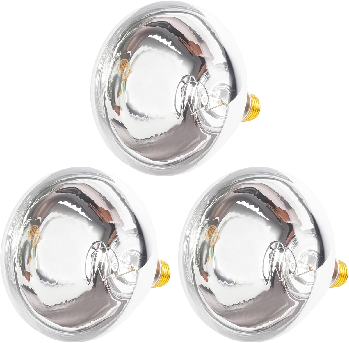 3 Pack Heat Lamp Bulb Replacements for Food Heat Lamp, 250W Heat Lamp Light Bulbs Infrared Heat Bulb, 120v Heating Lightbulbs with E26 Base (3)