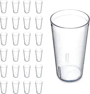 Carlisle Plastic Tumbler, 16 oz, Pebble Textured, Stackable, 24-Pack