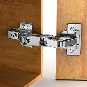 2 Pack Frameless Full Overlay 175 Degree Soft Close Lazy Susan Hinges, Clip ON Plate, Chibery Multi-Pivot Concealed Hardware for Corner Kitchen Cabinet, Cupboard Folded, Folden Door, Closets