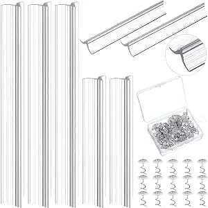 Moxweyeni 55 Pcs Slipcover Tuck Grips Upholstery Twist Pins, Clear Holders