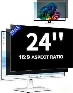24 Inch Privacy Screen for Computer Monitor 16:9 Aspect Ratio Removable