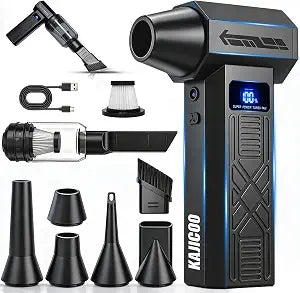 Compressed Air Duster & Small Vacuum, 130000RPM, 2in1 Electric Air Duster