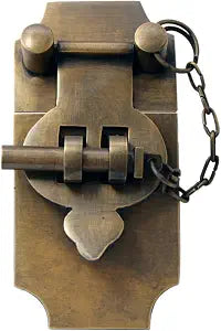 4 Inch Large Antique Style Trunk Hasp with Chain Pin by Nesha