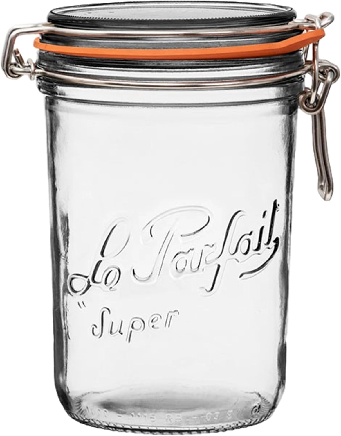 Le Parfait Super Terrine 1L (32oz) Glass Canning Jar, Wire Bail Lid, 1 Pk